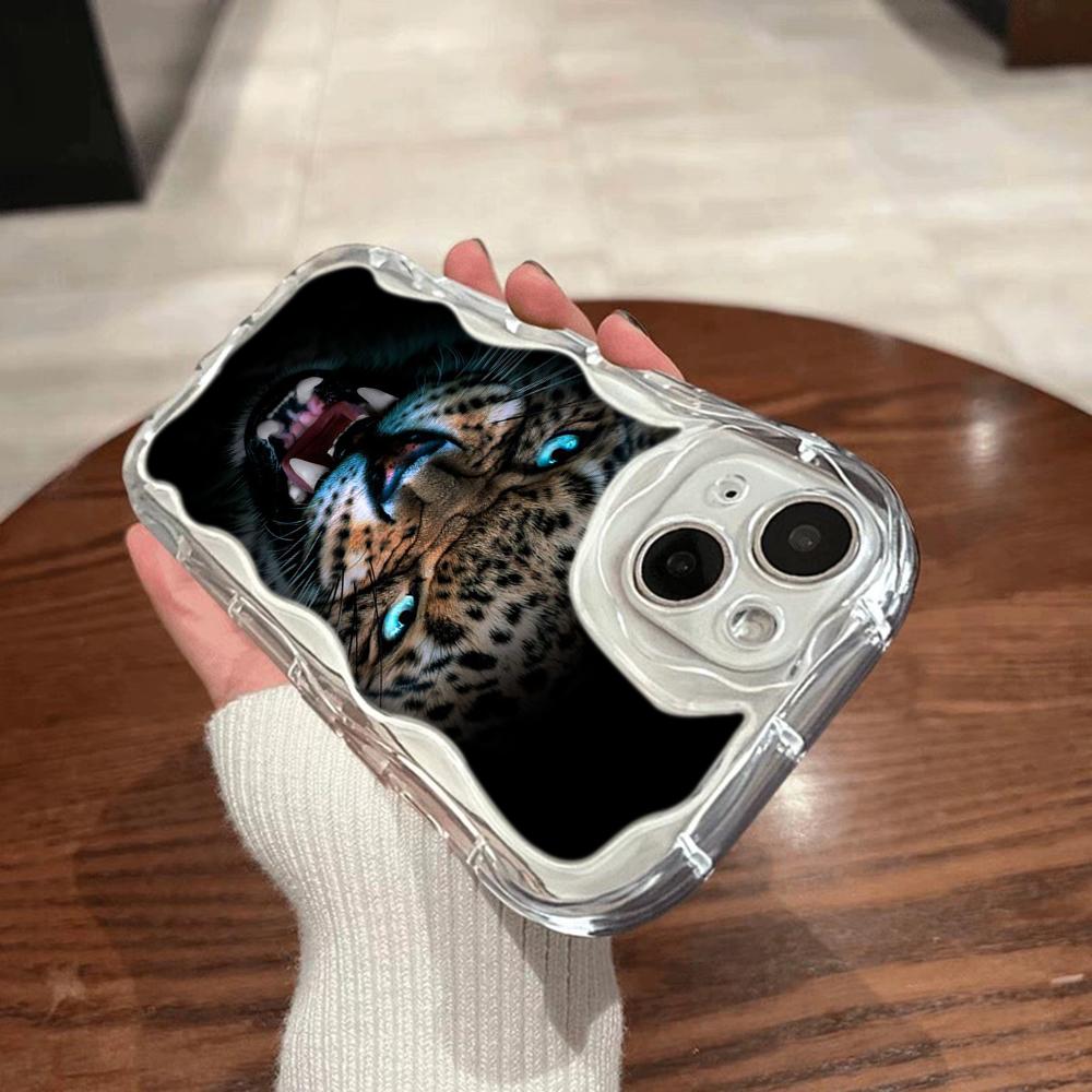 N96 Tiger Eyes Design Soft Wavy Phone Cases for Samsung A54 A34 A13 A14 S23 S24 Ultra Xiaomi Redmi Note 13 12C Realme Infinix Protective Bumper Cover