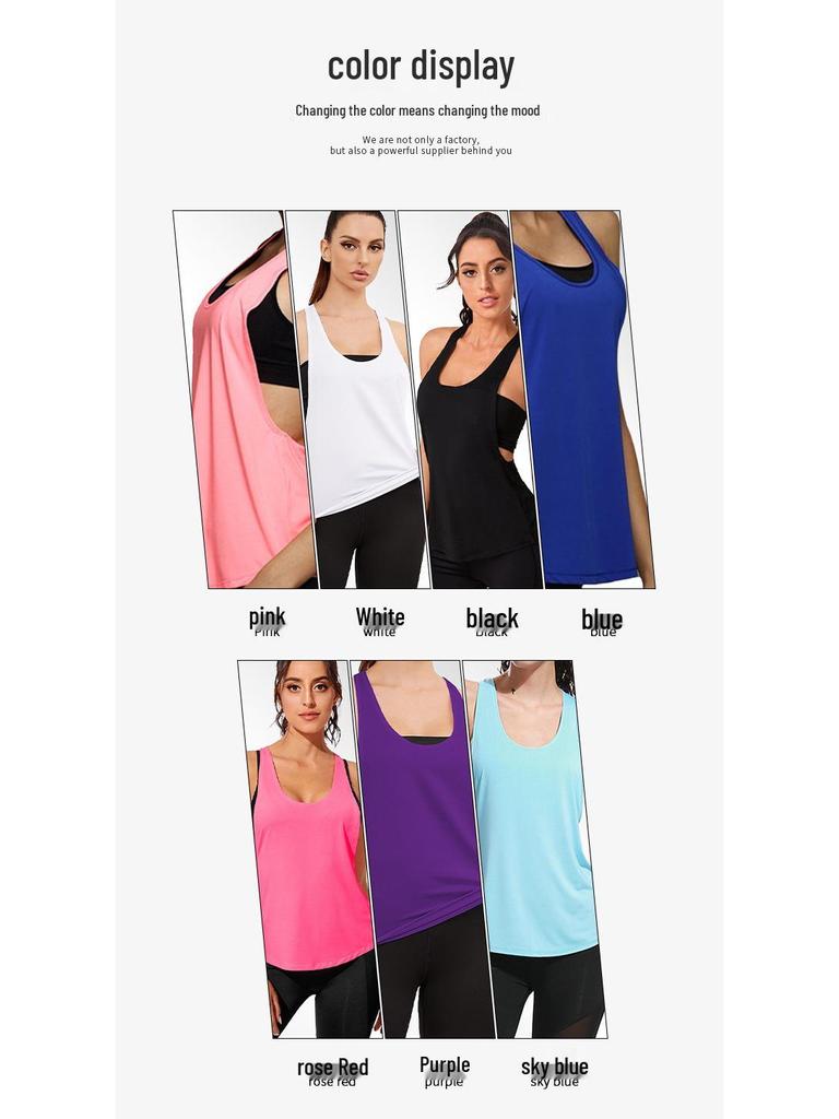 Plus Size Quick-Dry Sleeveless Yoga and Running Tank Top