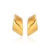 Elegant Gold Hip Hop Geometric Curved Stud Earrings