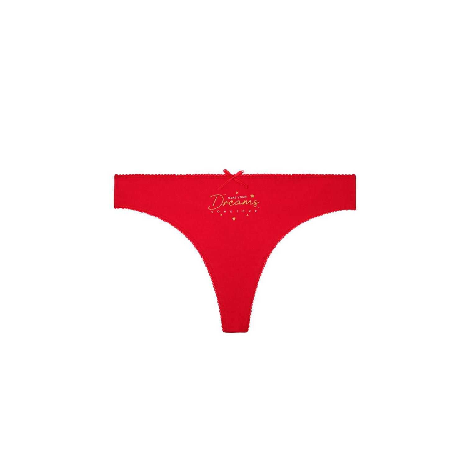 

New Year String Panties M червоний
