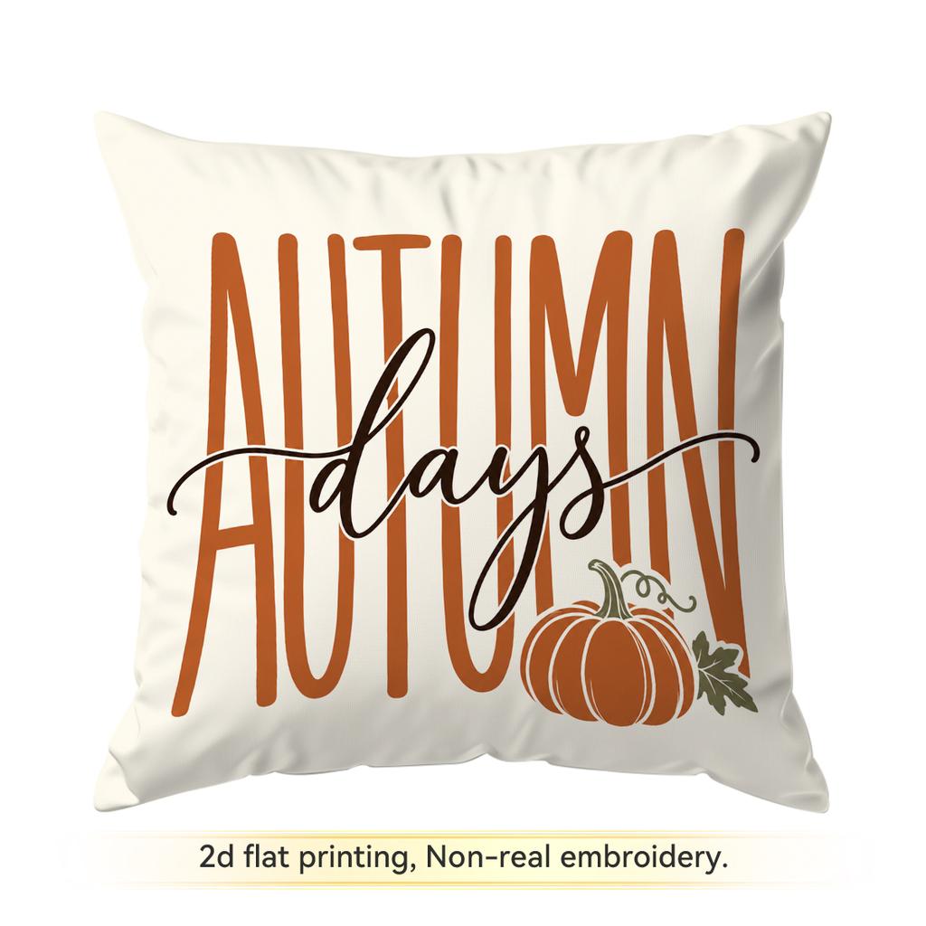 Hello Autumn Pumpkin Cushions Pillowcase Polyester Cushion Cover Throw Pillow Sofa Decoration Pillowcover Home Decor 45x45cm
