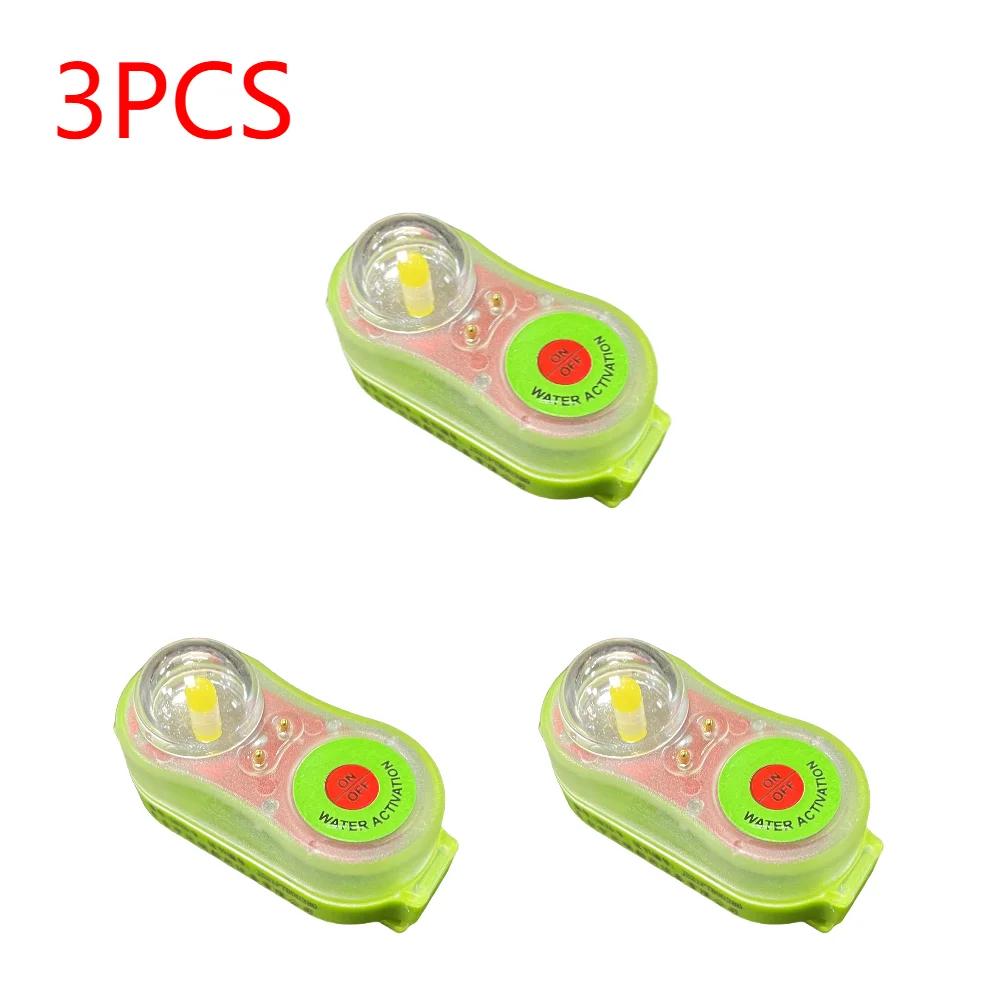 1-5Pcs LED Lithium Seawater Self-Lighting Light Life Jacket Light Waterproof Plastic Life-saving Vest Lamp For Adults Children