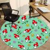 1PC Mushroom Pattern Chair Carpet for Office, Indoor Non-Slip Washable Carpet, Soft Comfortable Mat For Office Room yy250930225