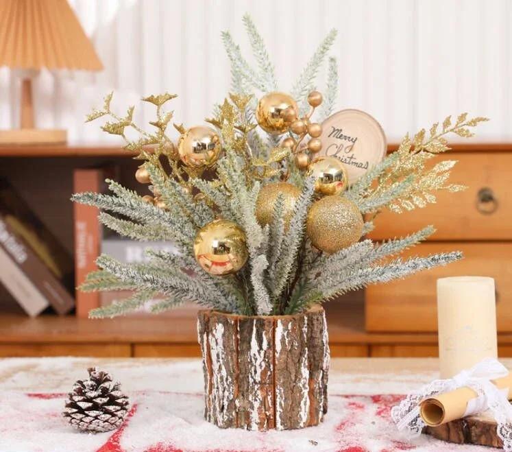 

Рождественские украшения Маленькая елка 30 см Декоративные украшения Цветочная композиция Украшение стола Other