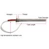 FCABA 8mm Dia 350~600mm DN8/12mm Threaded Single-head Heating Tube 110V/220V/380V 201 Stainless Steel Heating Rod with Nut