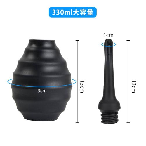 Soxeeh Enema Pump, 330ml Large Capacity, Multi-Purpose Irrigator with Backflow Prevention, Manual Pump, Non-Slip Silicone, Unisex