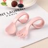 Portable Tableware Sets Antislip Utensils Infant Training 2Pcs/Set Twist Fork Spoon Suit Baby