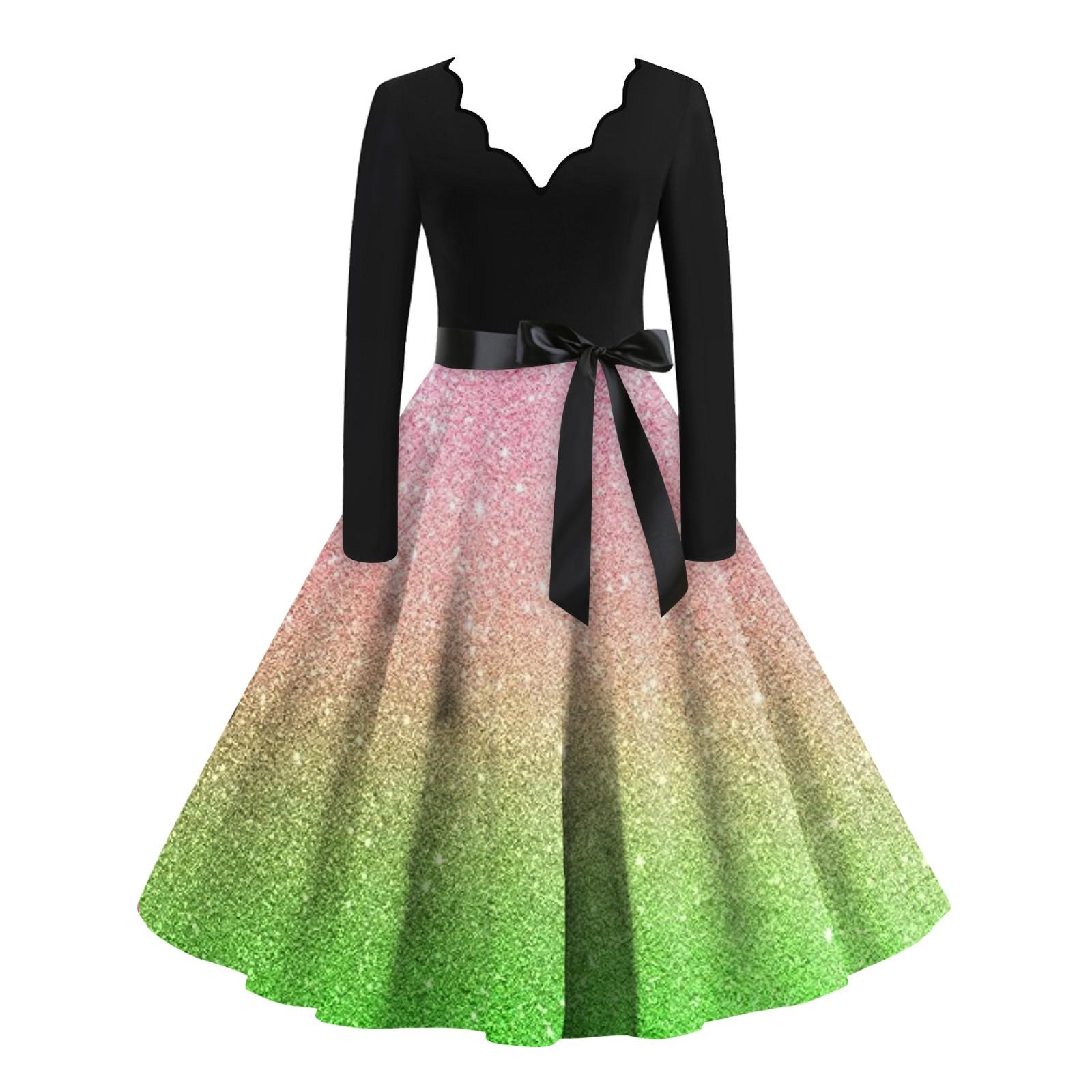 

Женское облегающее элегантное платье-халат с V-образным вырезом и высокой талией с принтом ведьмы и длинными рукавами S розовый