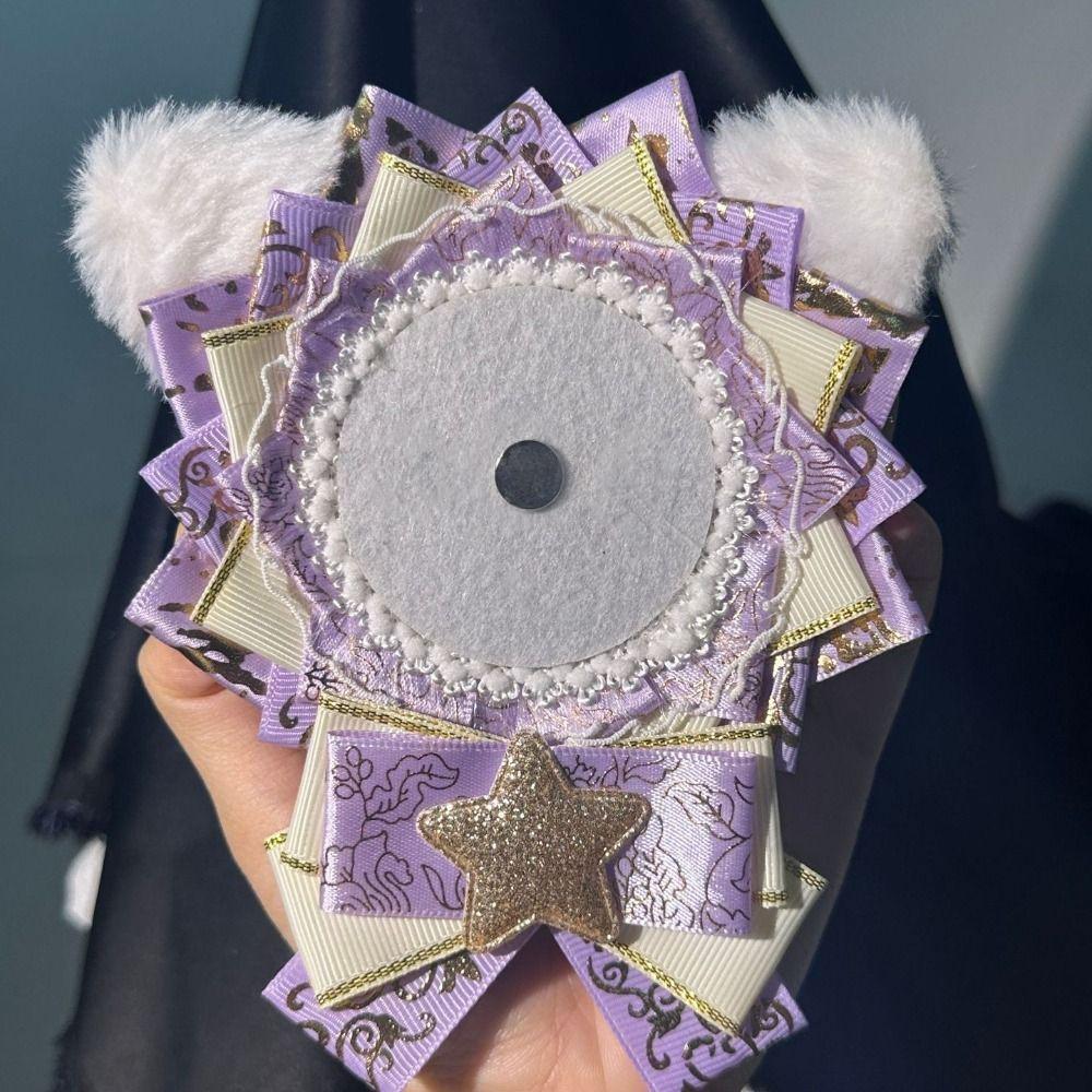Lacework Cute Badge Holder Kawaii Badge Decoration Tray Anime Pins Display Base  Badge Organizer