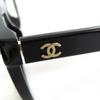 Pristine CHANEL Sunglasses Rectangle Shape Blue Light Cut COCO Mark Chain Black A71627 Used