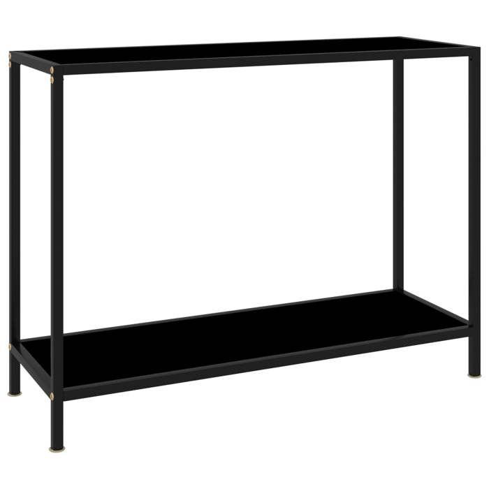 VidaXL Table console Noir 100x35x75 cm Verre trempé 322836