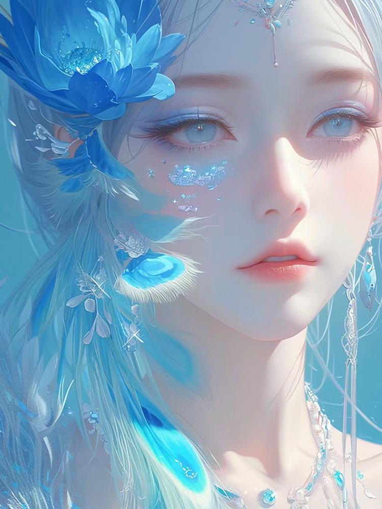 

5DDIY Алмазная картина, красочный портрет девушки из мультфильма, полная круглая квадратная мозаика, вышивка, украшение для дома, подарок Full Round 40x50CM