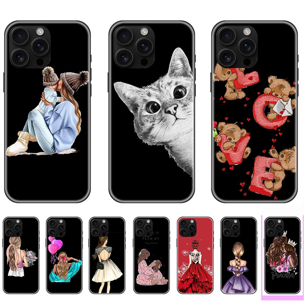 

Мягкий силиконовый чехол с рисунком кавайи для iPhone5 6 7 8 Plus X XR XS Max 12 Plus 13 14 15 16Pro Max, милый модный мягкий силиконовый противоударный чехол для девочек Ip 5 se 5s красный