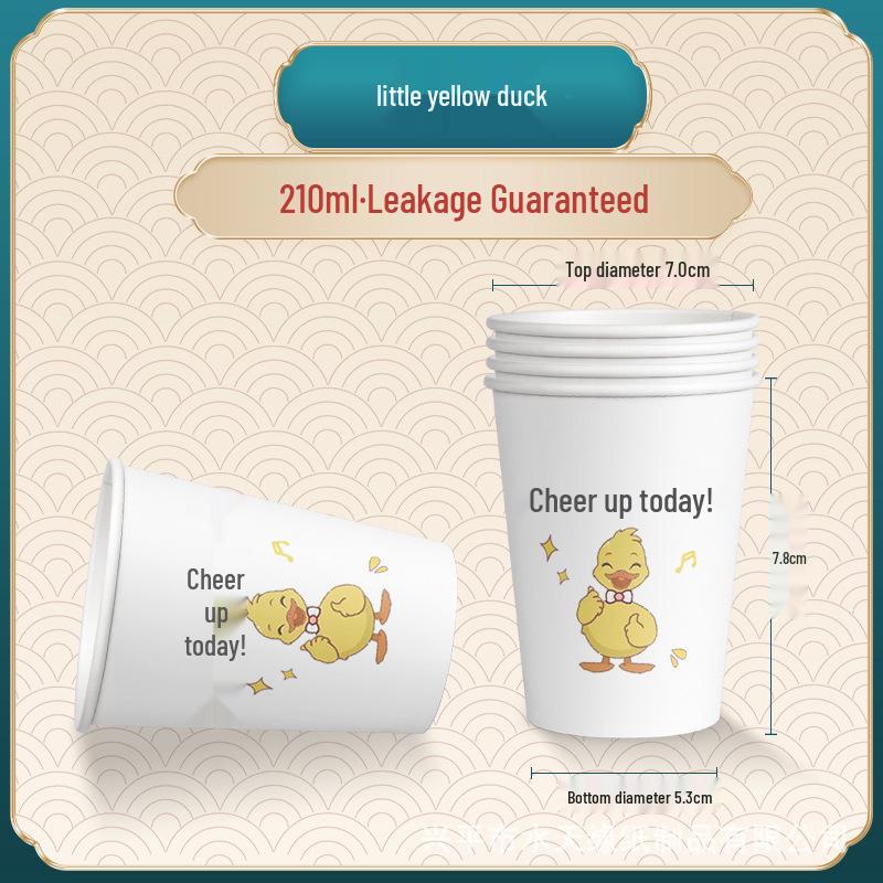 Durable Thickened White Disposable Paper Cups for Home, Office, and Coffee Use