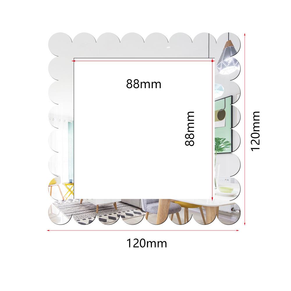 Partition Wallpapers Home Decor - Square Acrylic Mirror Switch Stickers,Self-Adhesive Reflective Decals for Living Room Bedroom