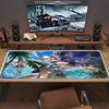 Genshin Impact Poster Farbe Mauspads Großes Gaming-Tischkissen Rutschfestes Laptop-Tablet Großes Mauspads XXL Matte Mini-PC-Spielmatte Mit Verriegeltem Rand