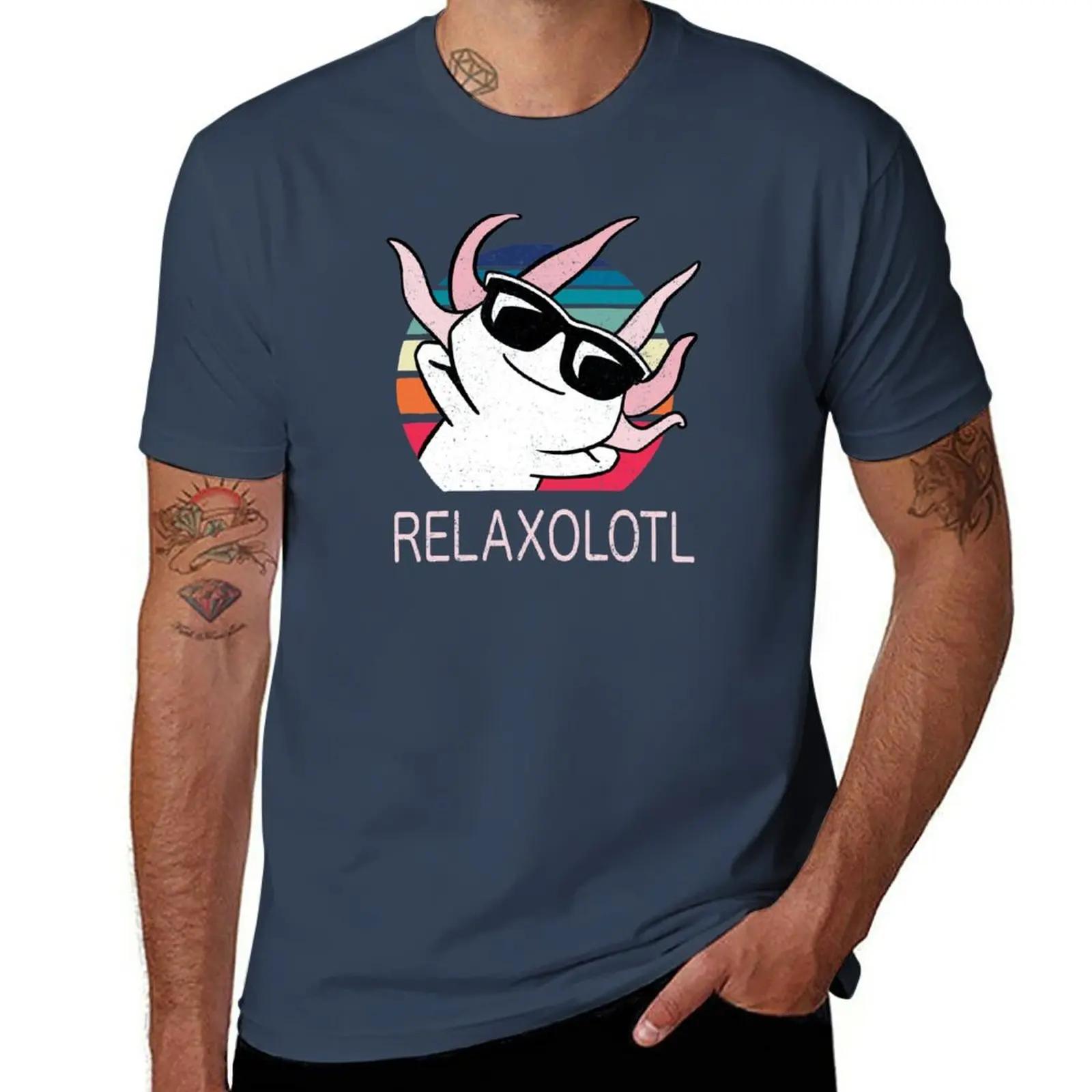 

Релаксолотль (Для темных фонов) Футболка эстетичная одежда заготовки тяжеловесы черные футболки для мужчин XXXXXL тёмно-синий