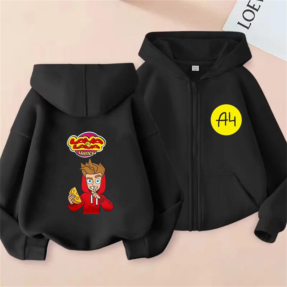 Merch A4 Kinder Kapuzenpullover Rosa Sweatshirt Kinderkleidung Geeignetes Alter 3-12 Jungen Mädchen Herbst Winter Jacke Vlad A4 Anime 100