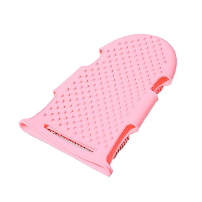 1 Pcs Japanese Lovely Wind Bathing Brush With Silicone Massage And Cutin Removing Gloves Pet Bath Brush And Body Scrubber