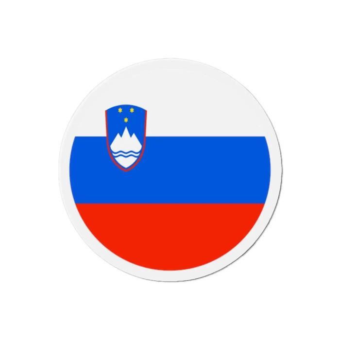 Aimant Rond - Multicolore - Drapeau Slovénie - 10 Cm - 50 Pièces - Mixte