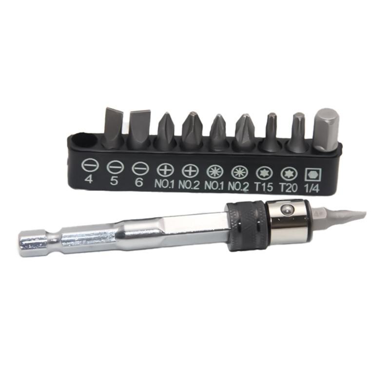 Highly strength Alloy Steel Socket Hexagonal Screwdriver Bit 9Sockets 10Bits For Professional Home Repair Applications