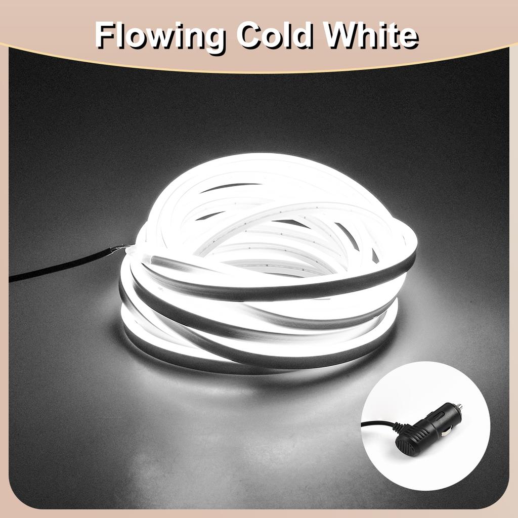 12V Dynamic Flowing Car Trunk Ambient Light Interior Light Kit Customizable Length Trunk Atmosphere Light