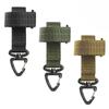 Adjustable Quick Release Gloves Hook Rotatable-hanging Head Webbing Gloves Hook  Backpack