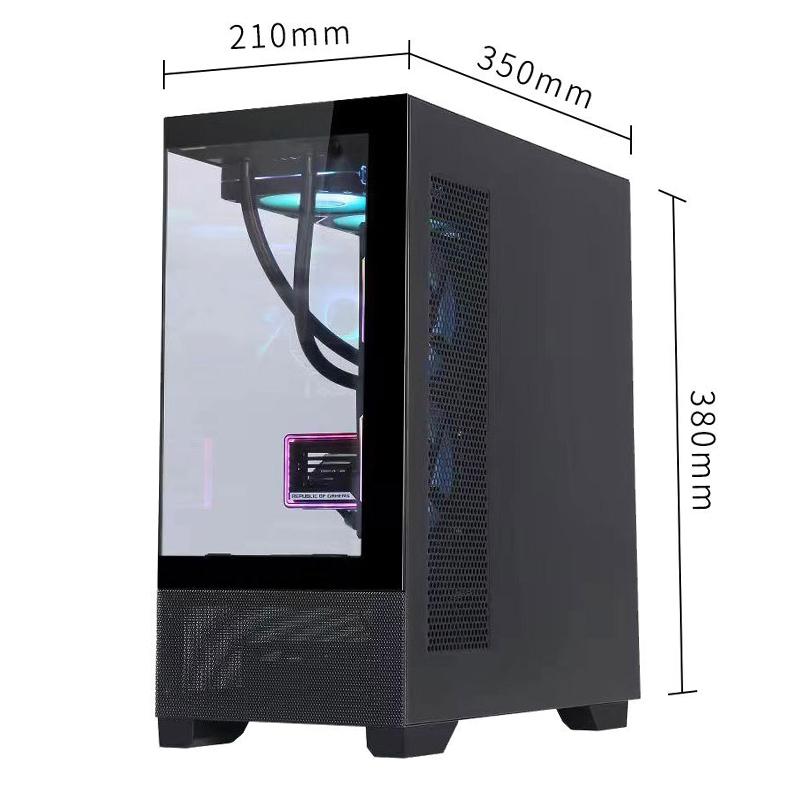 Mini Gaming Computer Case M-Atx Itx Seaview Room 270°Full View Without Column Desktop Chassis Support 240 Water Cooler Pc Case