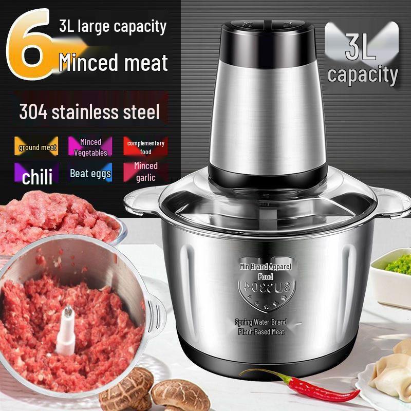 Automatic German Electric Meat Grinder & Garlic Chopper - Multifunctional Food Processor