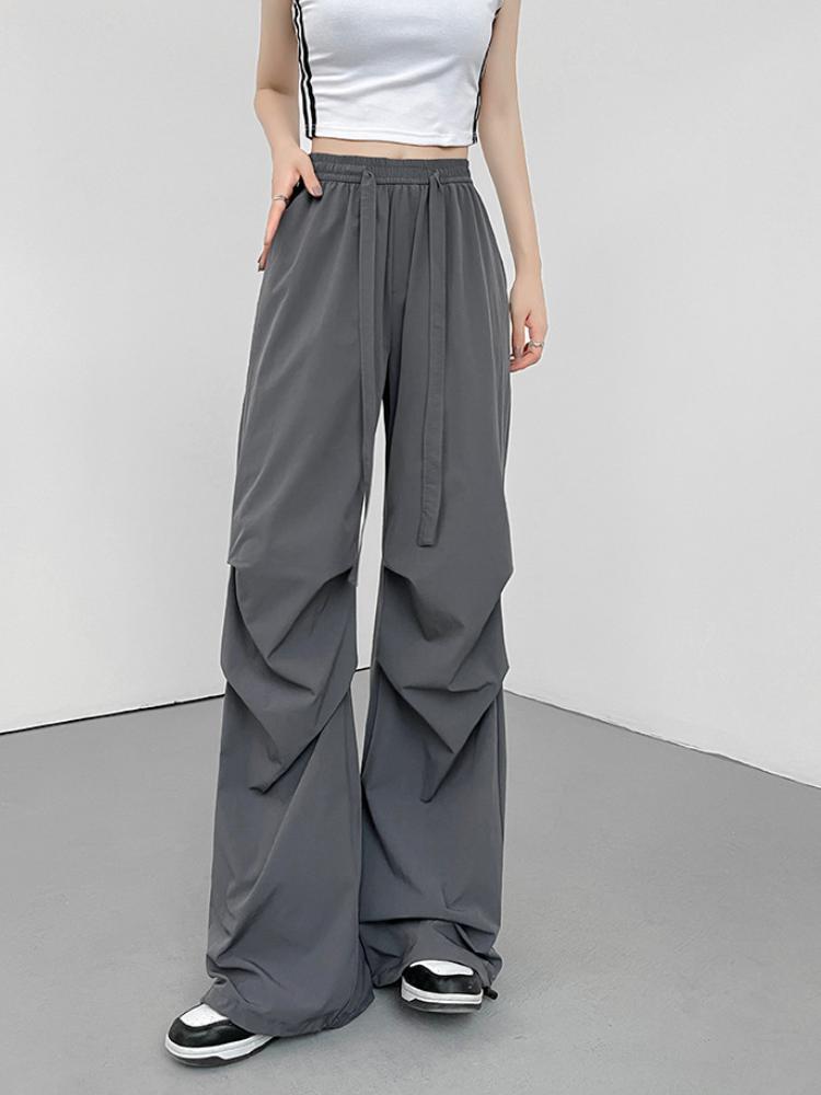 Summer Sports Pants Women's Summer Thin Casual Cargo Pants Wide Leg High Waist Quick Drying Pants Women's Fashion Pants