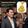 Guanyin Dragon Necklace Gold Plated Pendant for Men and Women Jewelry Gift Ideas