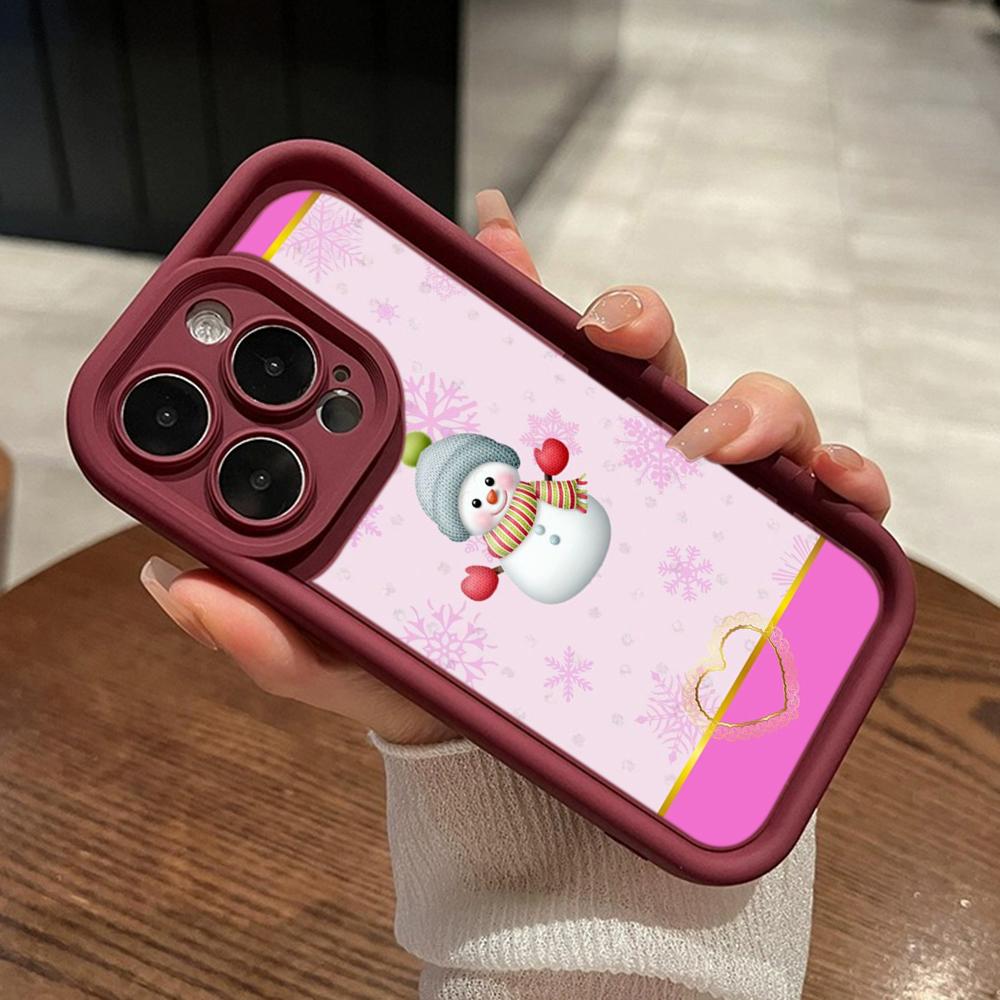 Ae108 Happy New Year Merry Christmas Phone Cases for iPhone 16 14 13 11 Pro Max 15 7 8 6s Plus 12 Mini XR XS Max SE Angel Eye Ladder Protective Cover