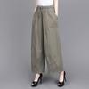 Summer Fashion All-match Thin Harem Pants Large Size Wide-leg Drape High Waist Thin Loose Casual Nine-point Pants