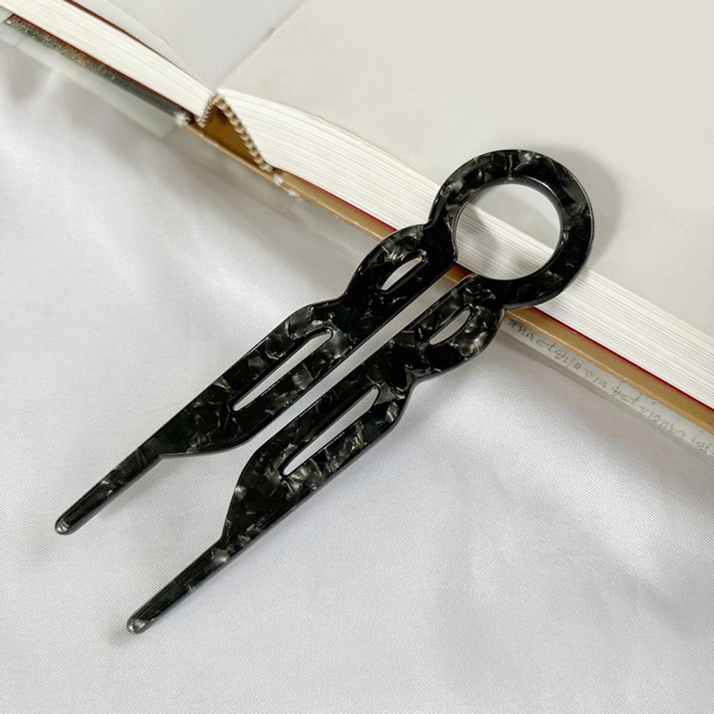 3Pcs Acetate U-shaped Hair Fork Lightweight Anti-slip Long Thick Hair Stick Updo Bun French Hair Pin Women Girls Hair Accessories