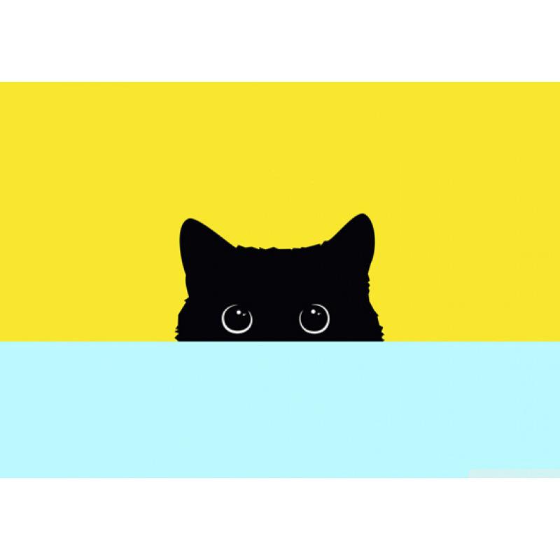 

Cat Person Pet Poster - Living Room or Study Wall Art in Kraft Paper Frame White card paper (non-adhesive) 30*42 cm