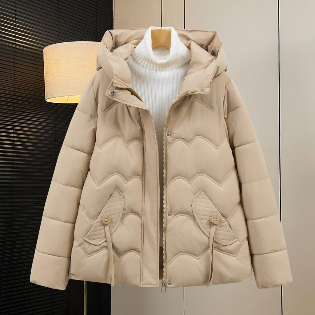 Women's Hooded Coat Ladies Winter Cotton Coat Thickened Warm Jacket