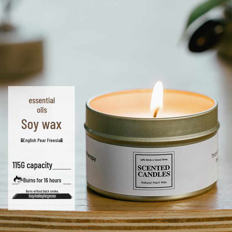 High-Quality Tinplate Aromatherapy Candles: Long-lasting and Elegant Scented Decor for Birthdays and Bedrooms