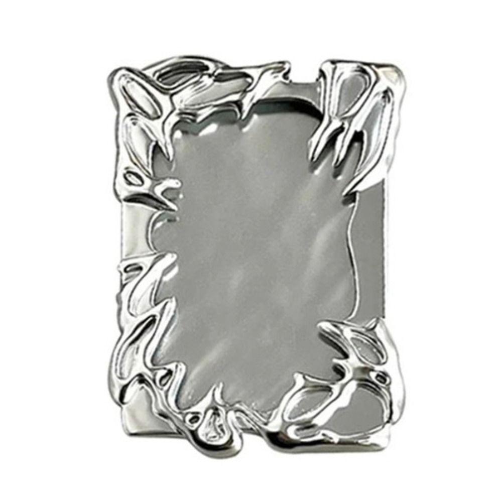 Metallic Style Photo Card Frame Electroplate Idol Photo Display Stand  Card Storage Case