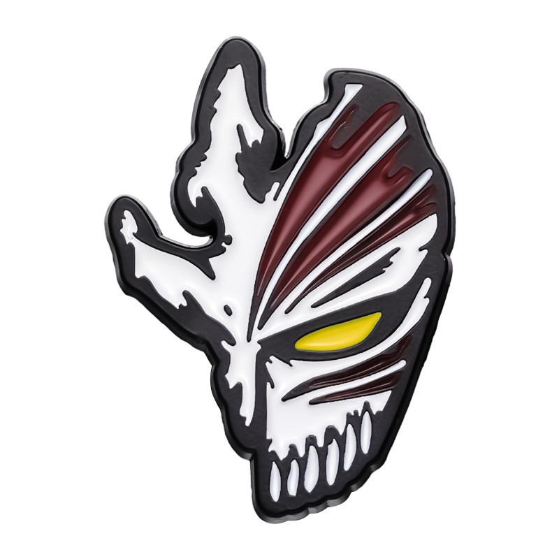 

Unique Anime Inspired Death God Mask Brooch Creative Metal Pin Cute Design For Collectors