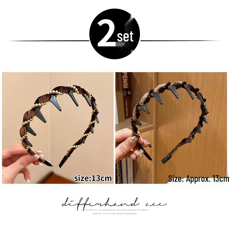 2025 Women's Luxury Pearl Skull Headband: Stylish Fashion Accessory for Face Washing