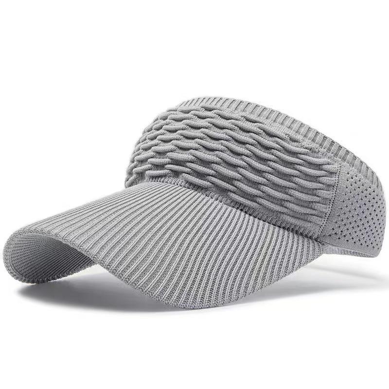 Korean Style Knit Duckbill Cap: Fish Scale Topless Summer Sun Hat for Outdoor Sports