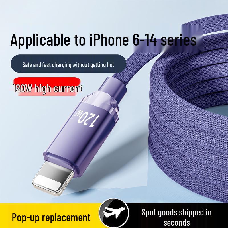 Compatible USB Charger Cable for iPhone Models: 5/6/7/8 Plus, 11/12/13 XS, 14 Pro Max