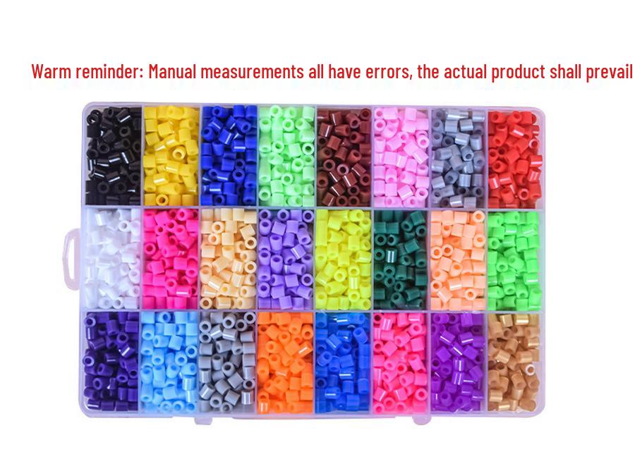 Set Puzzle Stereo 3D Mărgele Fuzibile 5mm - 24 Culori, 4800 Piese pentru Meșteșuguri DIY și Jucării pentru Copii