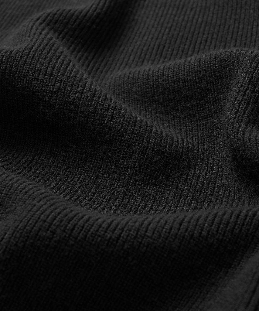 CUZNELLO Soft Saddle Crewneck Knit_Black