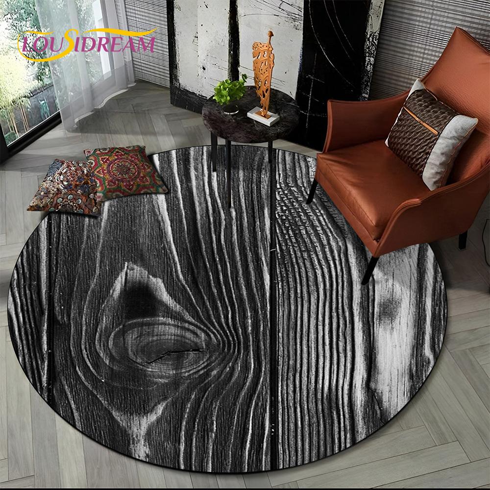 Latest 3D Color Wood Grain Lines Round Area Rug,Carpet Rug for Living Room Bedroom Sofa Child Playroom Decor,pet Non-slip Gift