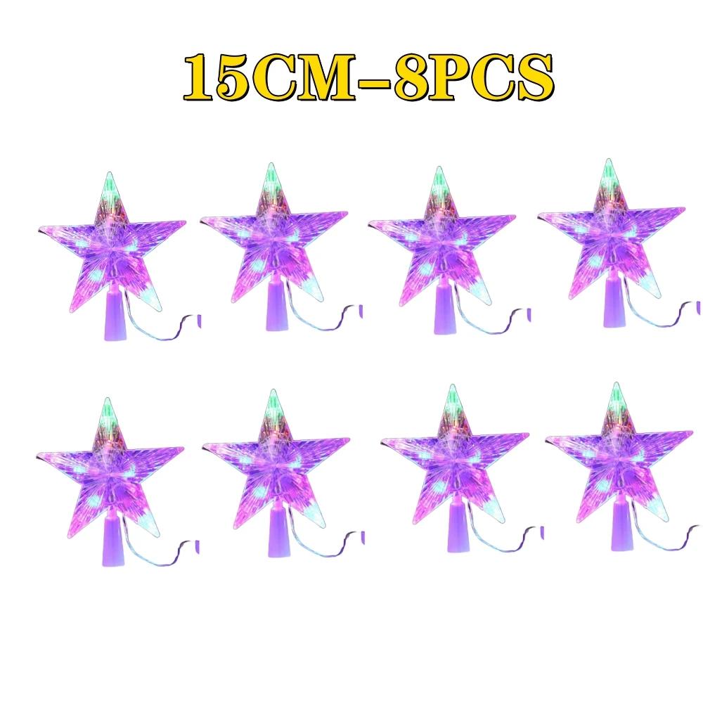 LED Pentagram Christmas Tree Top Lights New Year Decoration Garland Fairy Lights Party Wedding Christmas Decoration