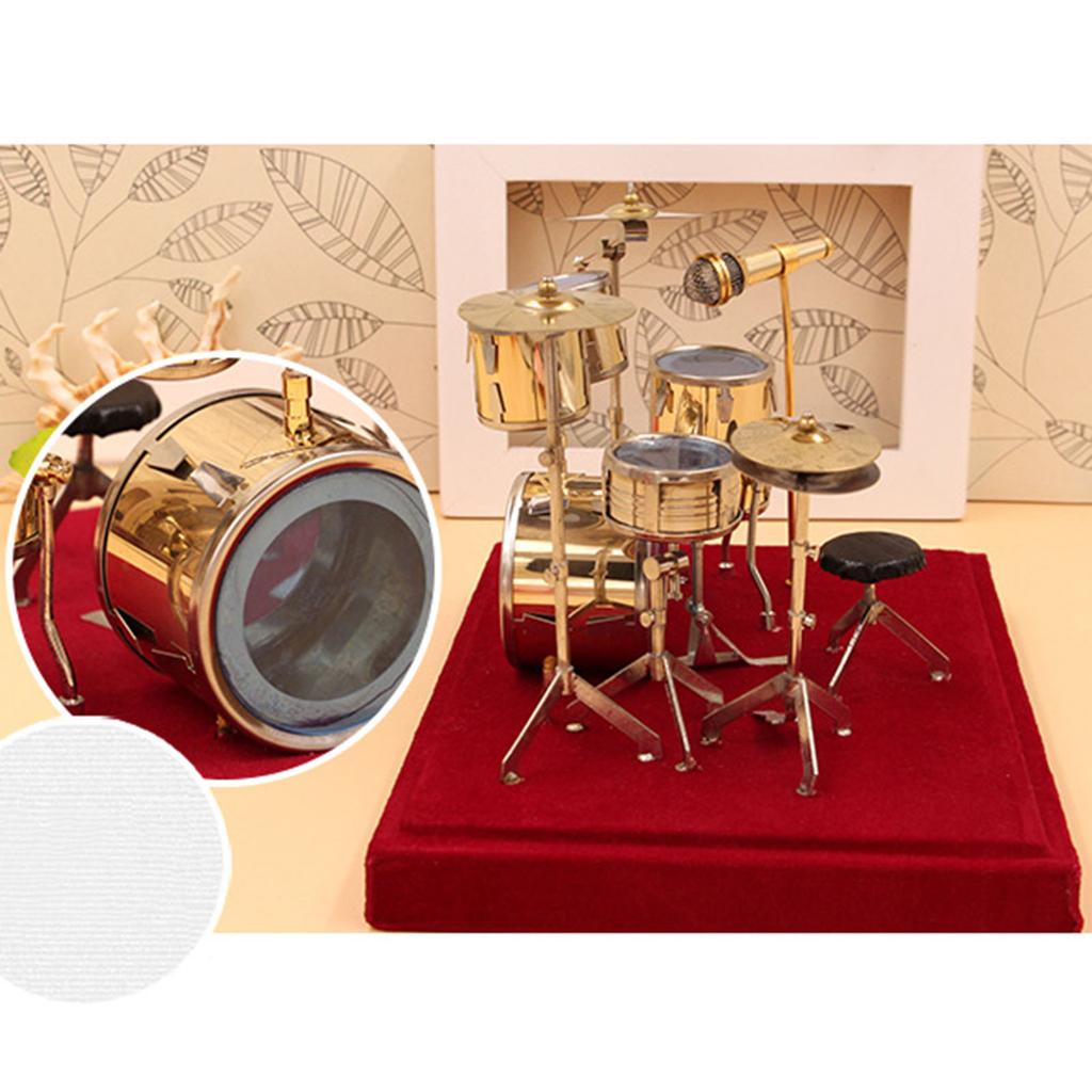 Mini Drum Set Model Display Ornaments Decoration Miniature Musical Instrument Set For Collection