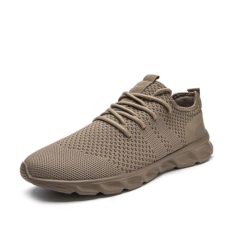 

Мужские кроссовки Fujeak Breathable Mesh, удобные, легкие, повседневные, классические, однотонные, мужские, нескользящие, спортивные, кроссовки 43 коричневый