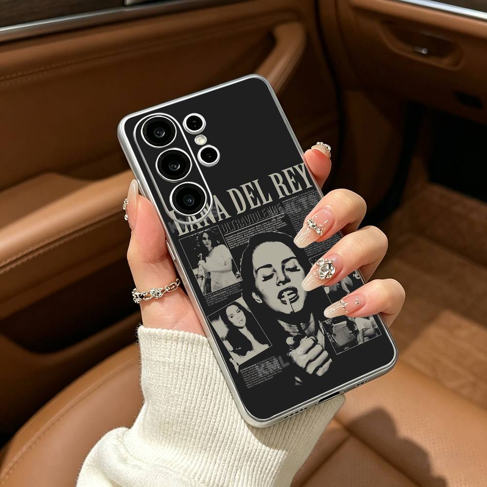 Vintage Singer Lana Del Rey Phone Case For Samsung S25,S24,S21,S22,S23,S30,Ultra,S20,Plus,Fe,Lite Transparent Cover