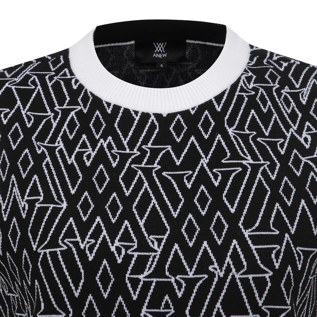 ANEW GOLF Women Sp Logo Pattern Knit Vest_Bk